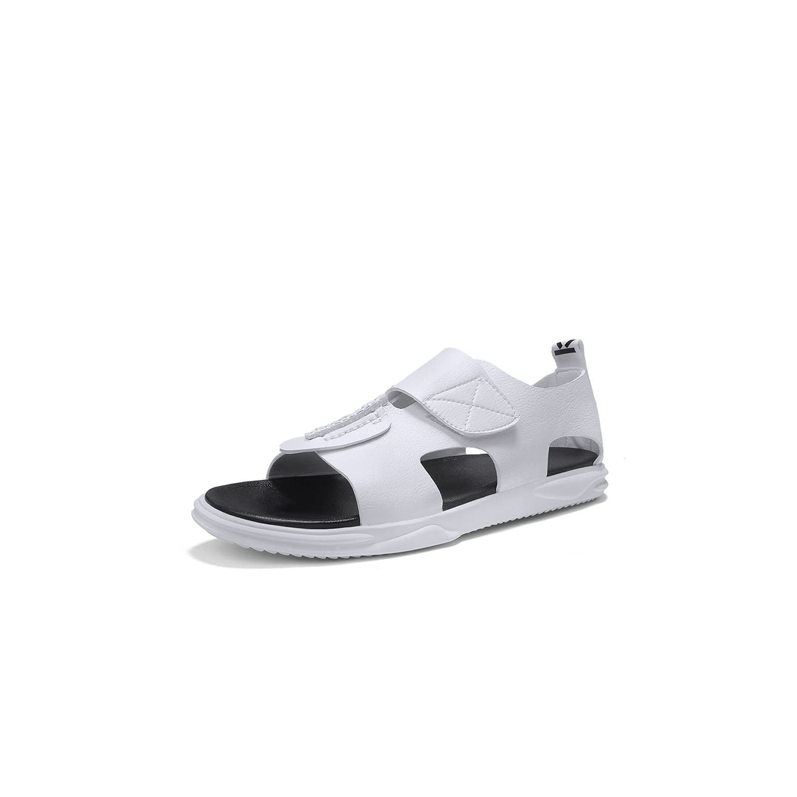 MAFLEN Summer Men Open-toed Sandals Fashion Trend Beach Shoes Slippers Men Sandals Mens Sandals Summer Leather Sandals (Color : Hortel�, Size : 44)