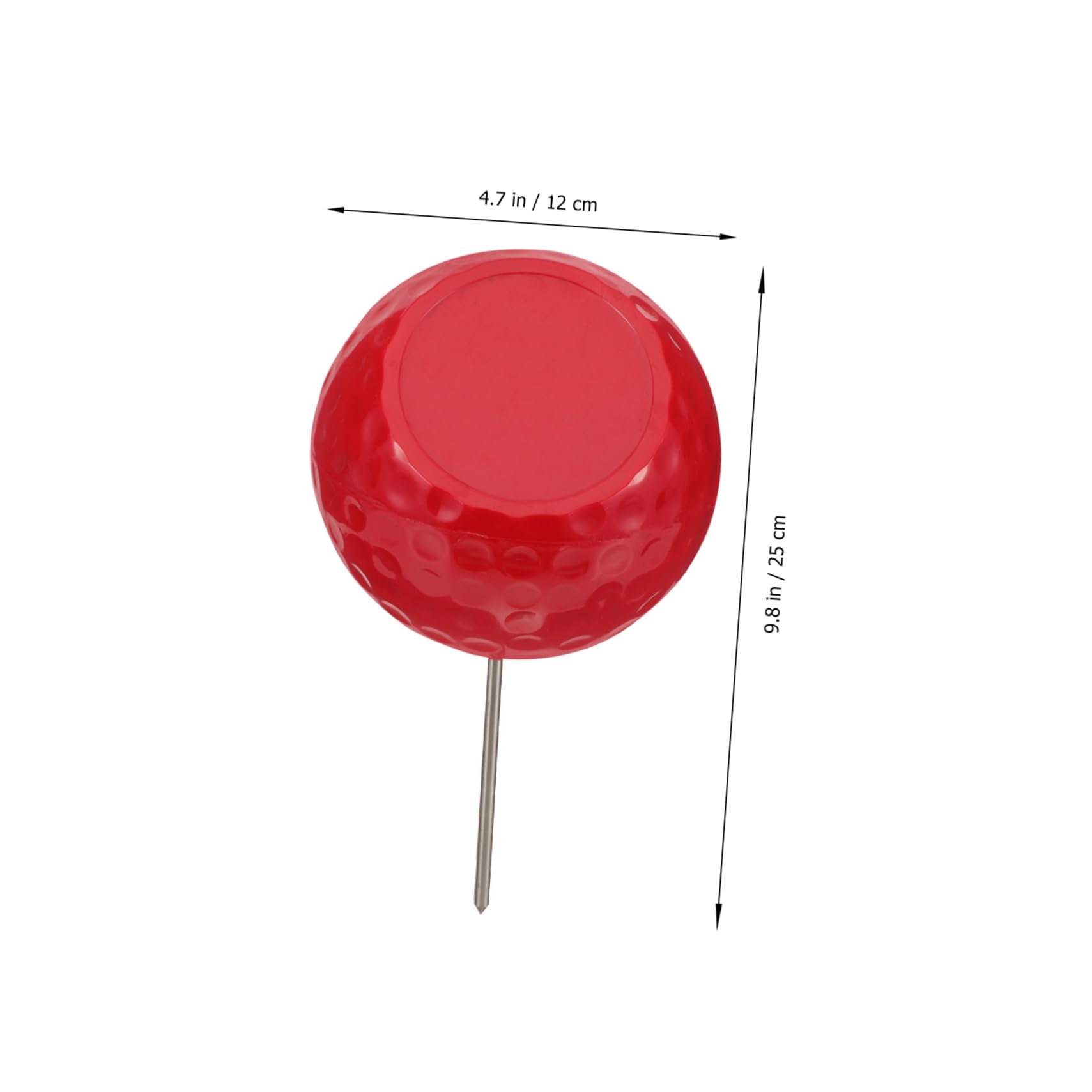 Roter Golf Tee Markierer aus Abs und Metall für Golfabschlag | Bodeneinlage, Golfmarkierungszubehör mit Feiner Verarbeitung, Leicht und Formstabil