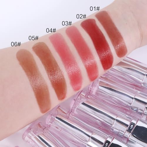 Image of WanTuoluo Honey Tinted Lip Stain Lip Gloss, Sheer Hydrating Lip Balm, Moisturizing Lip Color for All Skin Tones, Nourishing Lipstick with a Hint of Natural Black Cherry Tint (A04)