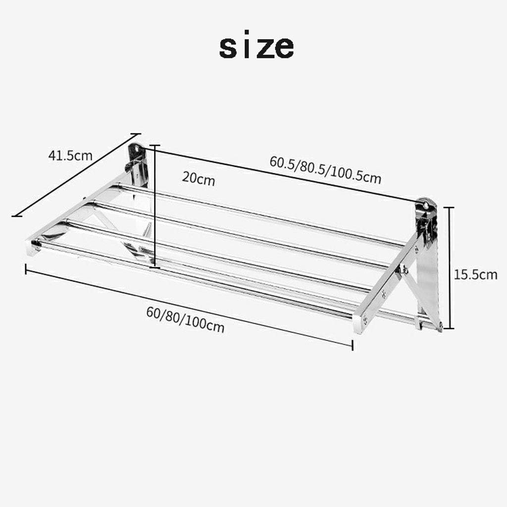 Clothes Drying Rack Wall Foldable Clothes Airer, Household wall-Mounted Drying Rack Expandable, for Indoor Laundry Drying, Folding Towel Holder Storage Rack Shelf with Ho