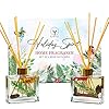 Gayo Reed Diffuser Set of 2 Holiday Scents Made with Natural Extracts Free from Alcohol Parabens Home Fragrance Set with Aromatherapy Essential Oils–Great for Gift Giving