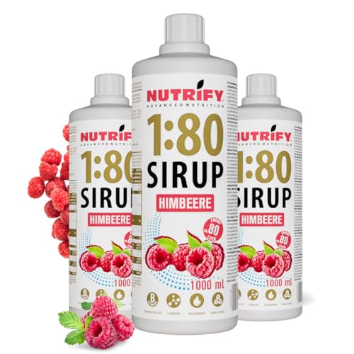 NUTRIFY Vital Fitness Drink 1:80 Sirup 3x 1 L Vorteilsset - Himbe...