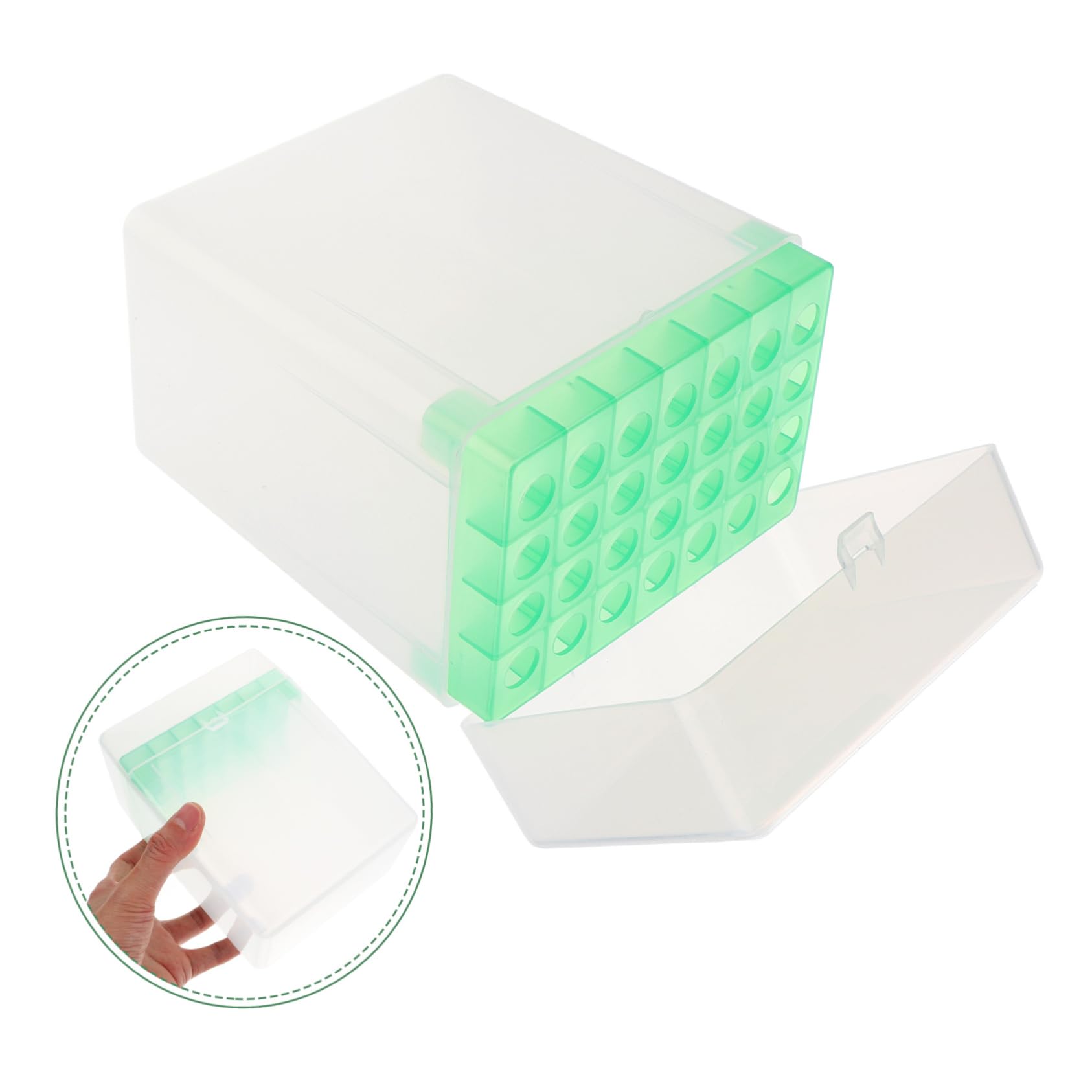 SOLUSTRE 4piezas Caja De Almacenamiento Para Tubos De De Laboratorio Huecos Soporte Para Para Organizar Consumibles De Laboratorio