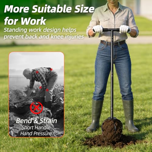 Cultivador manual Garden Twist Tiller con garras de acero miniatura 3