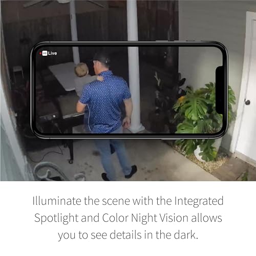 undefined Arlo Essential Security Camera 2K | Outdoor - Indoor | 2nd Gen | Wireless with Spotlight, 2-Way Audio, Color Night Vision, Live Stream, Motion Activation, Real Time Notifications - White, 3 Cameras の商品画像 2
