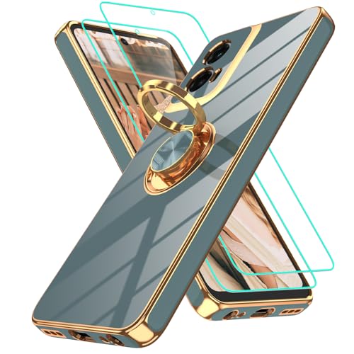 Coque Moto G Play 5G 2024 en TPU plaqué or au design gris luxueux