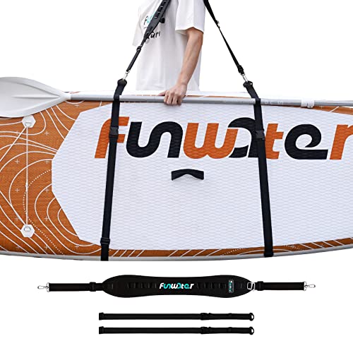 FunWater Paddle Board Sangle de Transport Harnais Sup Support d'épaule Multi-Usage réglable Renforcer Le système de Boucle pour Planche à pagaie, Planche de Surf, Sup, Kayak