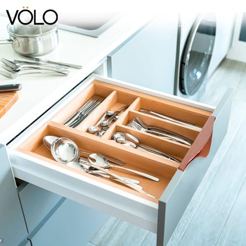 Image of VOLO 6 Inch Aluminium Kitchen Profile Handle - Sleek and Durable Handle for Modern Kitchen Drawers, Cabinets, and Furniture Pulls (128mm) (2, Rose Gold)
