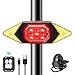 CHYBFU Luz Trasera para Bicicleta con Control Remoto Inalámbrico, Luces Trasera Bici Recargable USB con Señal de Giro para Ciclismo, 6 Modos, Luces LED Direccionales para Máxima Seguridad de Ciclismo