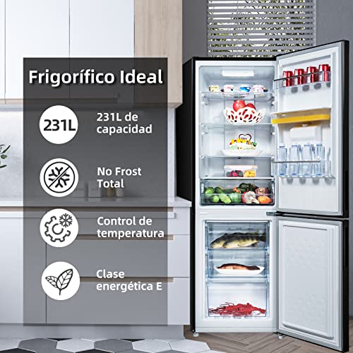 CHiQ 231L Frigorífico Combi NoFrost Negro (FBM228NE4DE) - Imagen 4