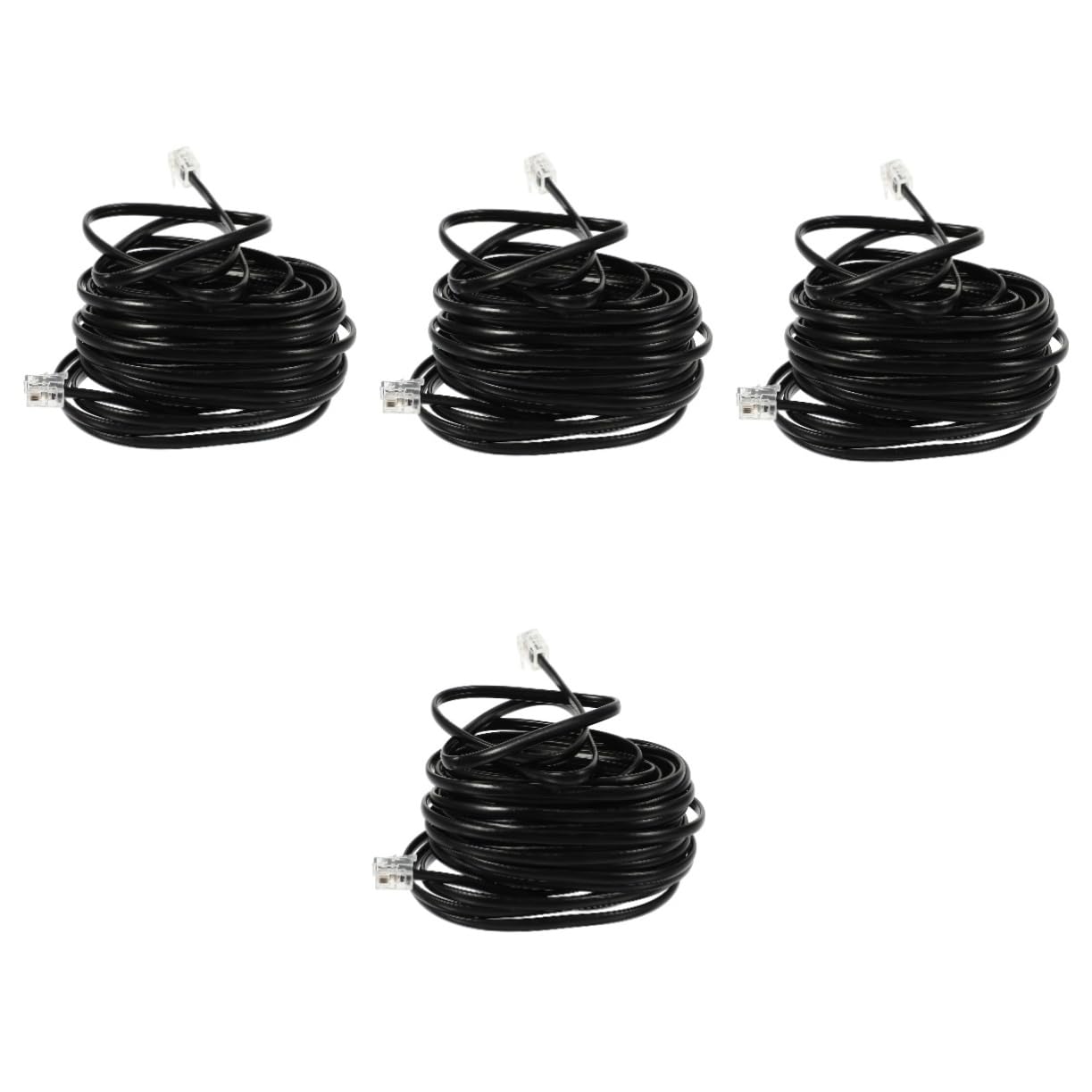 OSALADI 4pezzi Cavo Telefonico Coiled Cavo Per Linee Fisse Resistente e Durevole Facile Da Usare Per Telefono e Ricevitore