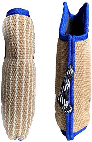 Dog Bite Sleeve Training Protection Set Fit Pit Bull German Shepherd K9 Schutzhund Work Dog Puppy Tugging Toy Training Biting Arm Sleeve (Blue)