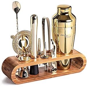 Mixology & Craft Cocktail Shaker Set: 10-...
