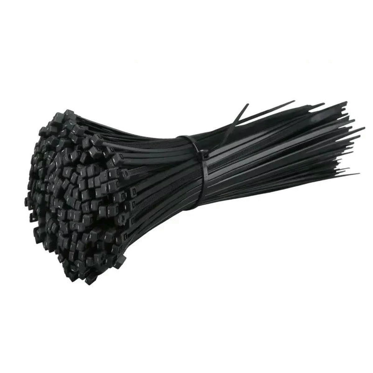 100Pcs Nylon Cable Ties Adjustable Self-Locking Cord Ties Straps Fastening Loop Reusable Wire Ties for Home Office-8x250mm