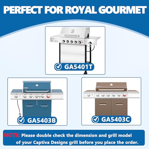 Image of SafBbcue Replacement Grease Tray with Catch Pan for Royal Gourmet GA5401T GA5403B GA5403C, Stainless Drip Pan for Royal Gourmet 5-Burner Propane Gas Grill Replacement Parts