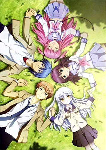 Anime Art Poster - Anime Wall Decoration - Angel Beats Poster - Japan Anime Tin Poster 12 x 8 inch