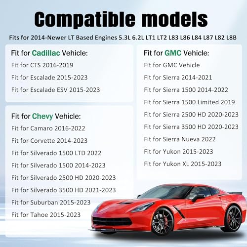 Image of Engine Intake Manifold Gasket Runner Seals Fit for Chevy GMC Cadillac Vehicles for 2014-Newer LT Based Engines 5.3L 6.2L LT1 LT2 L83 L86 L84 L87 L82 L8B Replace 12626354 MS19945 MS 97402 8PCS