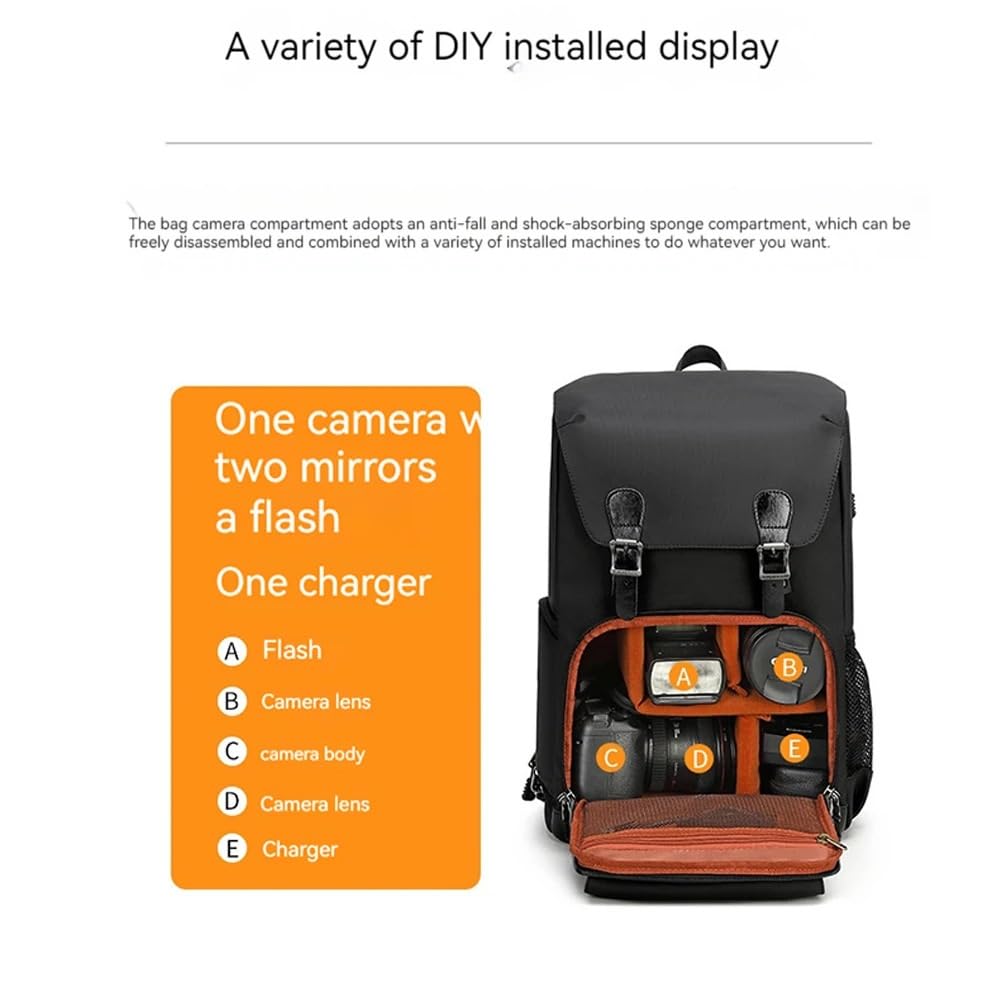 Borsa Reflex Borsa fotografica professionale antifurto di grande capacità Zaino fotografico impermeabile e resistente all'usura
