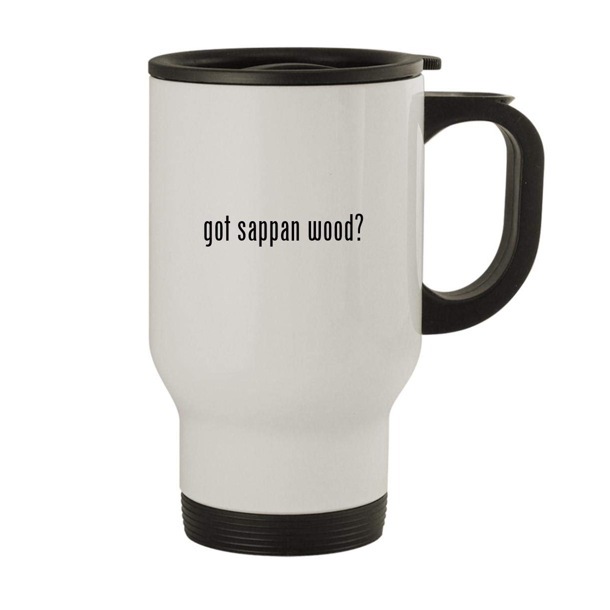 got sappan wood? - Stainless Steel 14oz Travel Mug, White