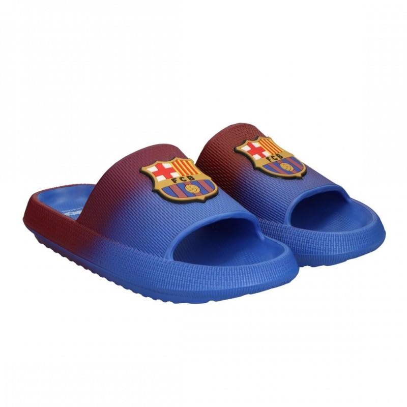 Chanclas Pala FC Barcelona Unisex   Sandalias de Ducha y Piscina 100% EVA Ligeras y Cómodas, Suela Antideslizante, Color Azul y Granate con Escudo FCB, Licencia Oficial