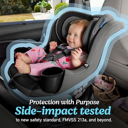 Image of Graco EasyTurn 360 2-in-1 Rotating Convertible Car Seat, 360 Degree Rotating Infant to Toddler Rotating Car Seat, 2 Modes Rear and Forward Facing, Slim Design, Cyran
