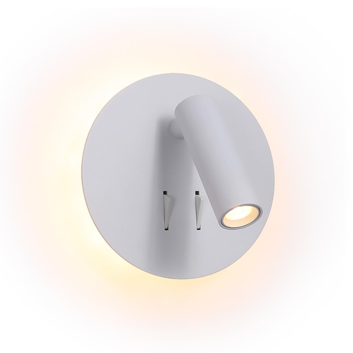 Barcelona LED Applique da Parete - Faretto Orientabile 3W + Illuminazione Perimetrale 6W, Luce Bianco Caldo, Design Moderno in Alluminio,Applique da Interno per Soggiorno, Camera da Letto, Bagno