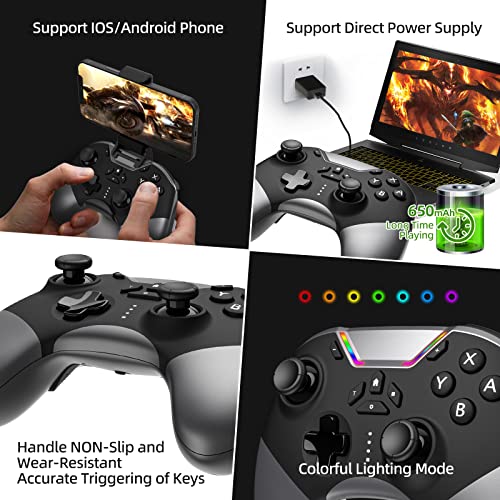 Aghi Bluetooth Controller For Switch/Pc/Iphone/Android/Apple Arcade Mfi Games/Tv/Steam thumb #4