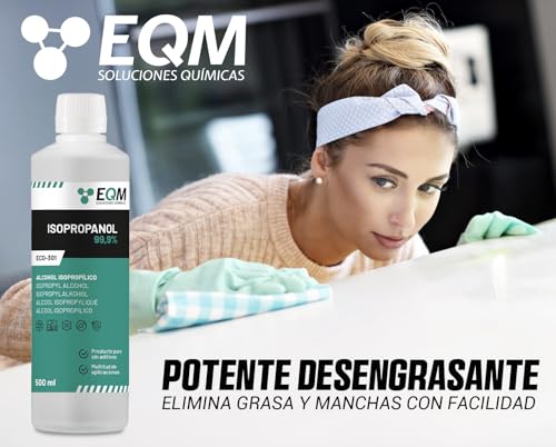 Miniatura 5 de Eqm - Eco-301 - Alcohol Isopropílico 99,9 - 500 Ml - Isopropanol - Limpieza Componentes Electrónicos, Objetivos Y Pantallas - Limpieza De Resinas En Impresión 3d - Limpiacristales Y Desengrasante