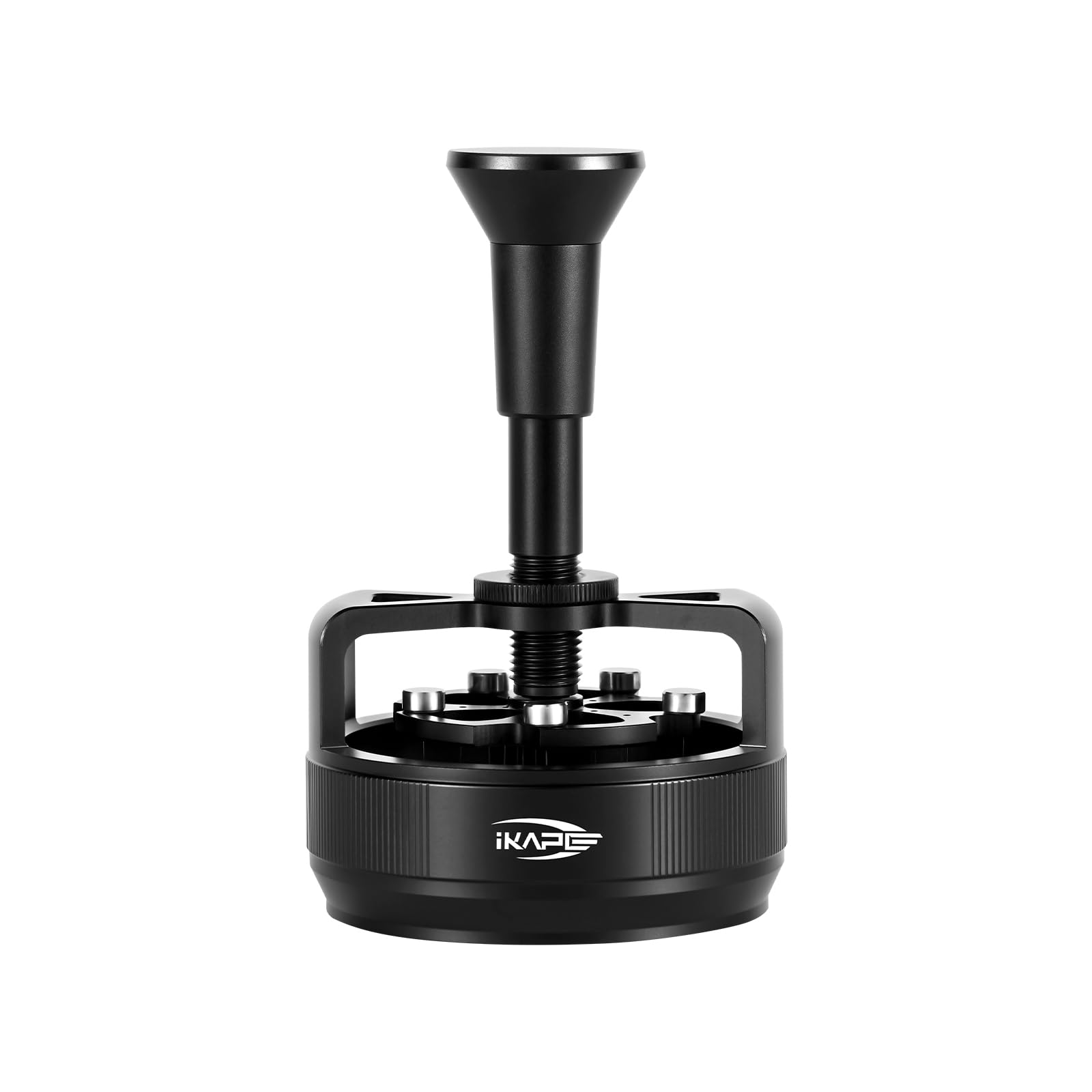 IKAPE Herramienta WDT de 58 mm para espresso, herramienta de distribución de 0,25 mm con 14 agujas, rotación automática de un botón y profundidad ajustable, base magnética, agitador de espresso