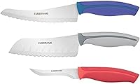 Vista 10 de Farberware Precise Slice - Juego de cuchillos Santoku, 2 piezas, azul y gris