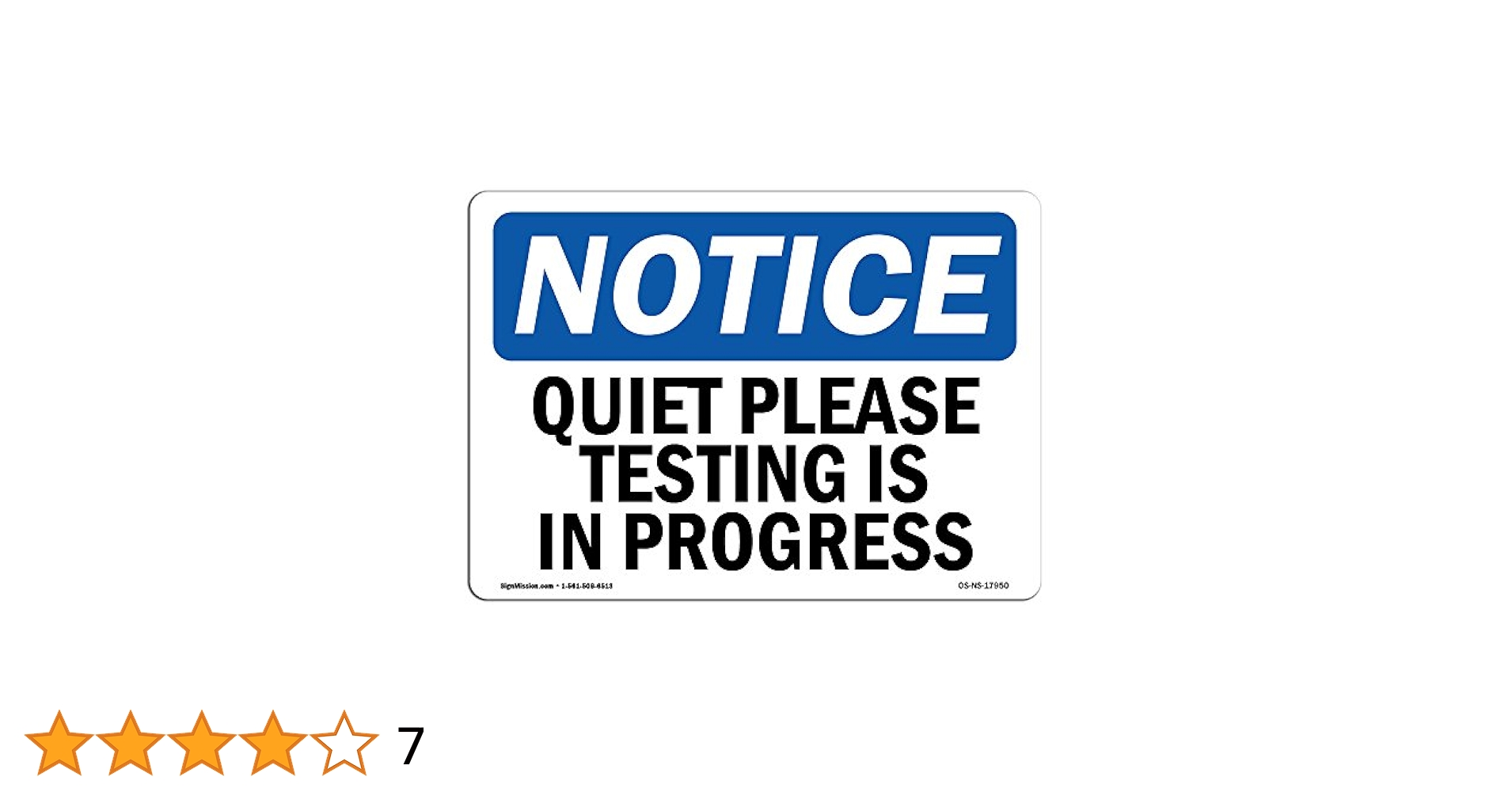 amazon-com-osha-notice-signs-quiet-please-testing-is-in-process-sign-extremely-durable-made-in-the-usa-signs-or-heavy-duty-vinyl-label-decal-protect-your-construction-site-warehouse for Quiet Please Testing In Progress Printable Free Amazon.com: OSHA Notice Signs - Quiet Please Testing is in Process Sign | Extremely Durable Made in The USA Signs or Heavy Duty Vinyl Label Decal | Protect Your Construction Site, Warehouse for Quiet Please Testing In Progress Printable Free