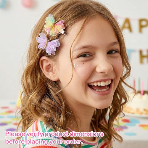 10 pinzas de pelo mariposa, mini barrettes de 2 pulgadas miniatura 5