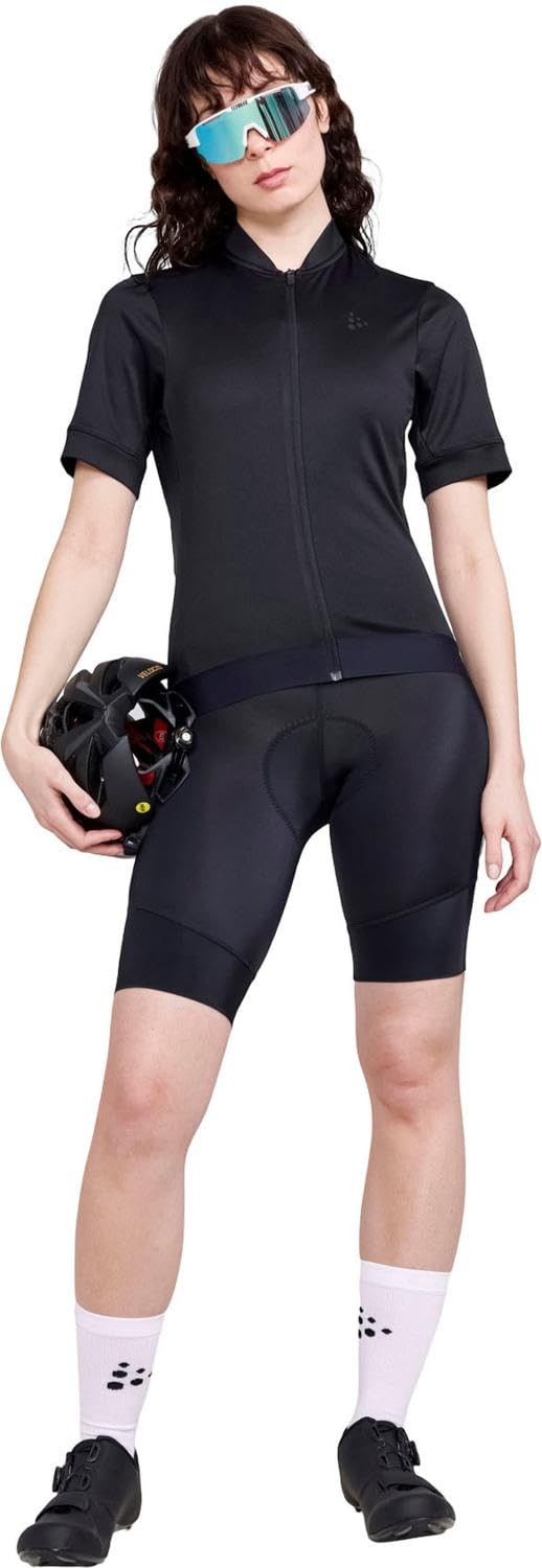 Craft Core Essence Jersey Regular Fit W Black S Maglietta da Ciclismo, Nero, S Donna