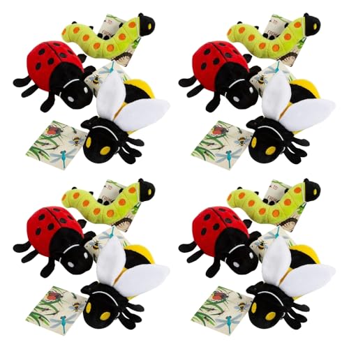 Fun Express Plush Bugs with Card - Toys - VBS Vacation Bible School Supplies/Decor - 12 Pieces