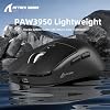 ATTACK SHARK R6 Wireless Gaming Mouse,38G Ultra-Lightweight Trip-Mode 2.4G/USB-C/Bluetooth Mouse Gaming with PAW3950MAX Sensor,42000 DPI,50G Accelerated Speed for PC/Laptop/Mac -Black&Tape