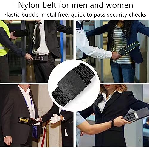 Belts for men, Camouflage tactical work nylon webbing belt with plastic buckle plus size up to 180cm, 2 Pcs4