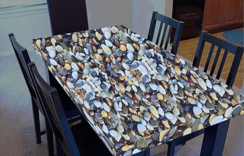 Image of WISDOM Stone Granite Marble Wallpaper Decorative Waterproof Adhesive Wallpaper Peel and Stick Countertop for Kitchen Table Others (16 x 130, Stone Blue Marble Wallpaper)
