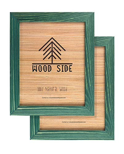 8.5 x 11 Wooden Rustic Picture Frames - Set of 2 for Diploma Documents and Certificates Wall Mount and Tabletop - Natural Wood Photo Frame - Green 8.5 x 11 Wooden Rustic Picture Frames - Set of 2 for Diploma Documents and Certificates Wall Mount and Tabletop - Natural Wood Photo Frame - Green