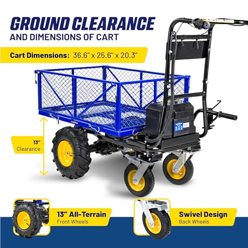Image of Goodyear Electric Power Wagon - 48V Utility Cart, 660 Lb Load Capacity