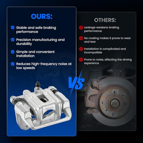 Image of Rear Brake Caliper Assembly Replaces for 19-B2589 19-B2588, Compatible with Acura CL 2001-2003 3.2L V6, for TL 1999-2008 3.2L V6, Compatible with Honda Element 2003-2011 2.4L L4, GAS