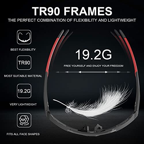 X-TIGER-Gafas-de-Ciclismo-con-5-Lentes-Intercambiables-Adecuadas-Para-el-Ciclismo-el-Golf-la-Pesca-la-Conduccion-Y-Otros-Deportes-al-Aire-Libre-UV400