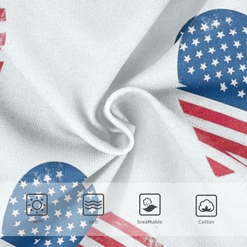 Designer Girls Underwear Toddlers 2t Cotton Girl Panties Cute Hearts American Flags USA White Briefs Underpants3