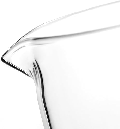 Miniatura 5 de QWORK Vaso de chupito de café expreso de doble boquilla sin escala, paquete de 2 vasos redondos de vidrio transparente con asa, adecuado para café