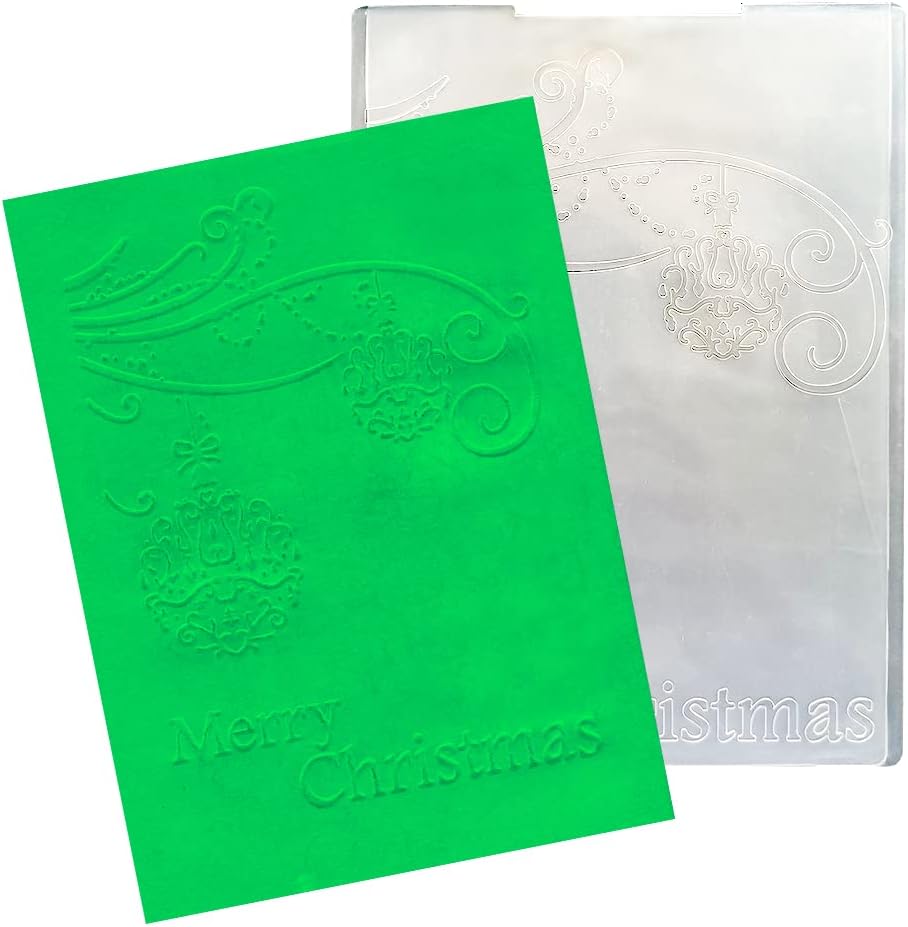 Hying Christmas Words Plastic Embossing Folders for Card