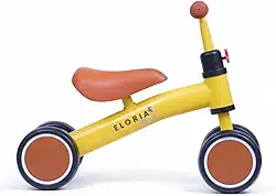 Bicicleta de Equilíbrio Infantil Sem Pedal – Para Crianças a Partir de 1 Ano | Desenvolve Coordenação Motora e Equilíbrio | Leve, Segura e Ideal Para Uso Interno e Externo (amarelo)