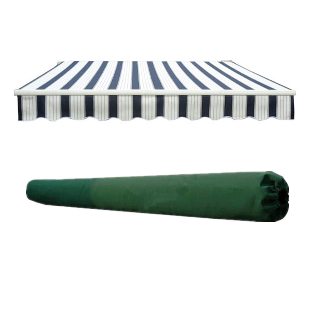 Green Bay 2.5 x 2m Blue-White Replacement Awning Fabric With Rain Cover — image 1
