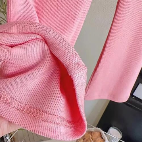 BILIKEYU Girls Summer Outfits Short Sleeve V Neck T Shirts and Plaid Elastic Waist Flared Pants 2pcs Sets 1 to4