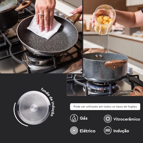 Brinox Ceramic Life 5 Peças Granito Indução