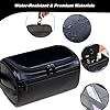 PU Leather Toiletry Bag for Men, Dark Brown Wash Bag for Travel, Gym & Shaving, Dry & Wet Separation with 3 Compartments - Perfect Men's Washbag (Black) #2