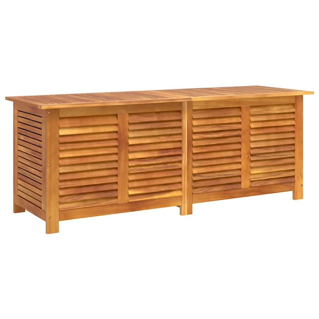 vidaXL Boîte de Rangement de Jardin Persienne, Coffre à Jouets, Meuble de Rangement, Organisateur de Terrasse Cour Patio Extérieur, Bois Acacia